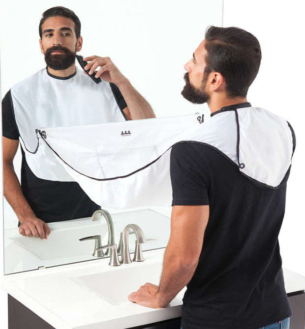Фартук для бритья бороды 5911 70х100 см белый Київ - зображення 5