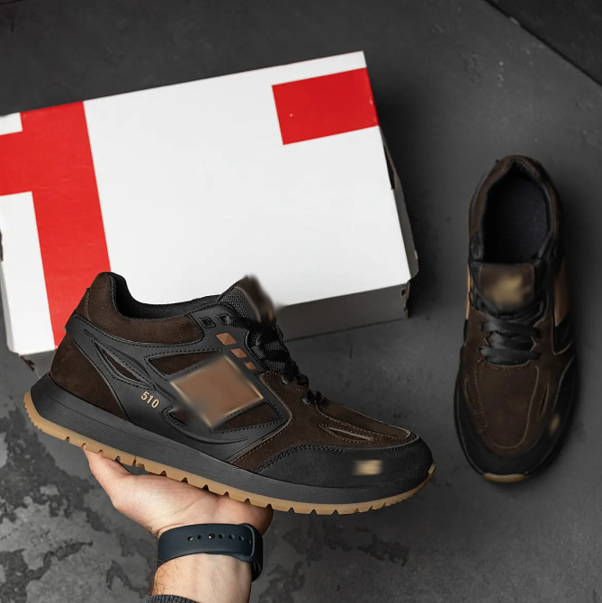 Мужские кожаные кроссовки  Clasic Brown Київ - зображення 9