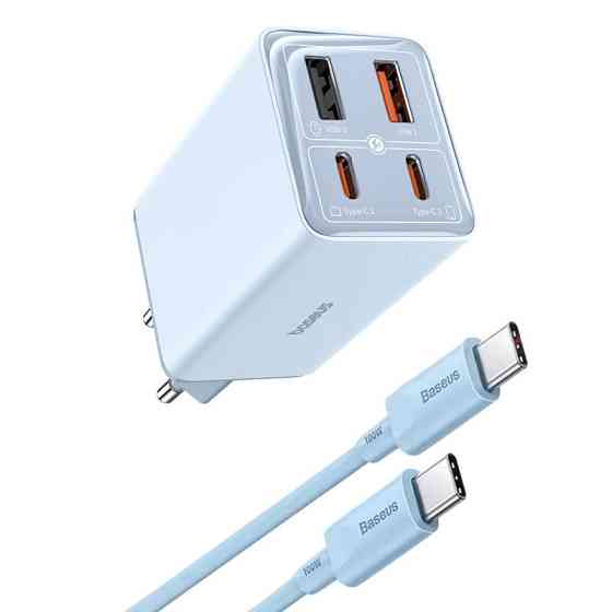 СЗУ Baseus GaN6 Pro OS 65W (2USB-A/2C) + кабель Type-C to Type-C (P10162701) Херсон