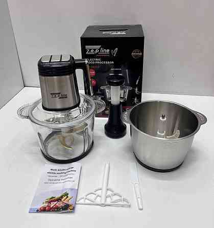 Измельчитель с 2 чашами 6 в 1 Zepline ZP-00219 3.2 л 3000 Вт серебристый Київ