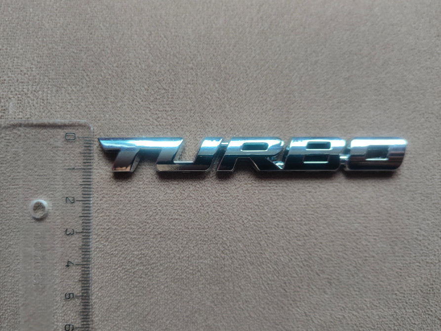 Наклейка Turbo Серебро Металлическая на авто Київ - зображення 9