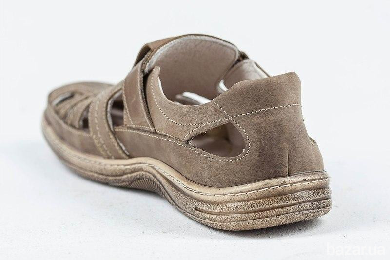 Мужские кожаные летние туфли Comfort olive Киев - изображение 3