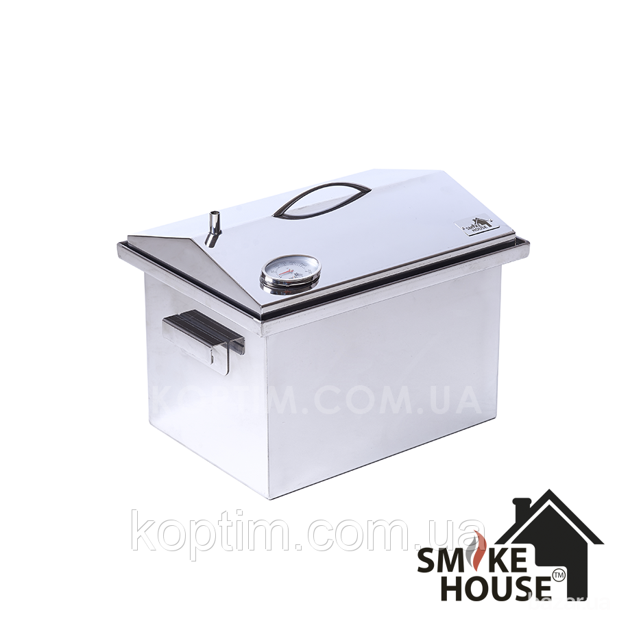 Коптильня из нержавейки SmokeHouse M DeLuxe с термометром Харків - зображення 1