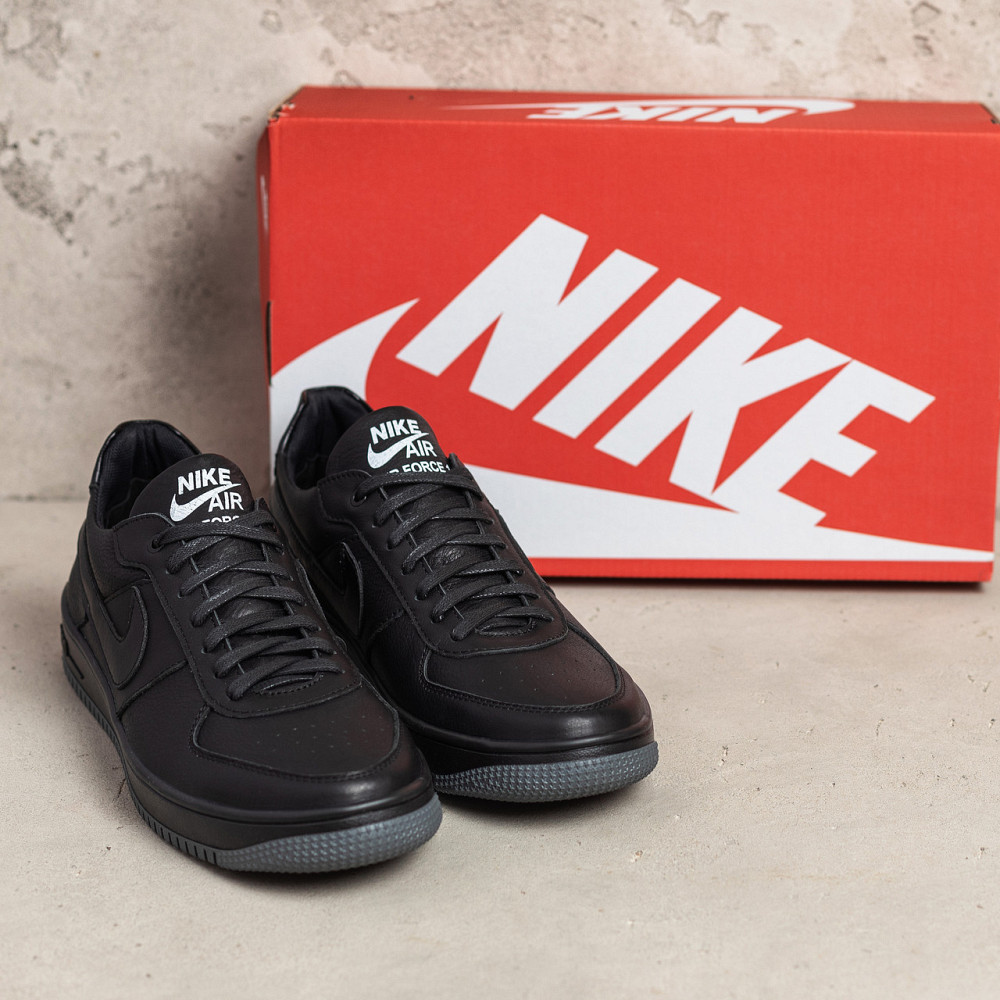 Мужские кожаные кроссовки Air Max Black Киев - изображение 5