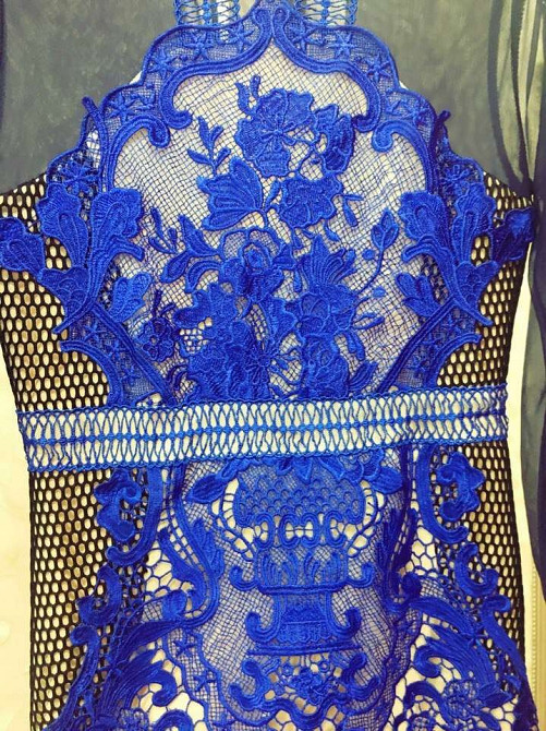 Сукня синього кольору, мереживо, коротка, Self Portrait, знижка -50%! Одесса - изображение 5