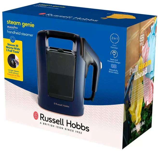 Отпариватель ручной Russell Hobbs Genie Maestro 27600-56 1700 Вт синий Київ - зображення 2