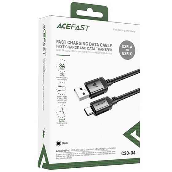 Дата кабель Acefast C20-04 USB to Type-C 3A (1.2m) Херсон