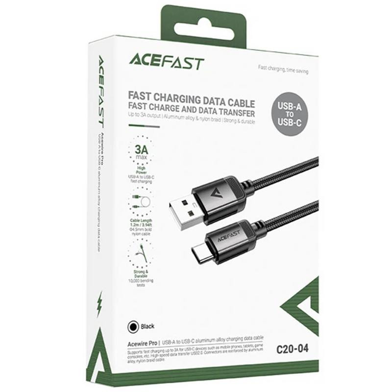 Дата кабель Acefast C20-04 USB to Type-C 3A (1.2m) Херсон - зображення 2
