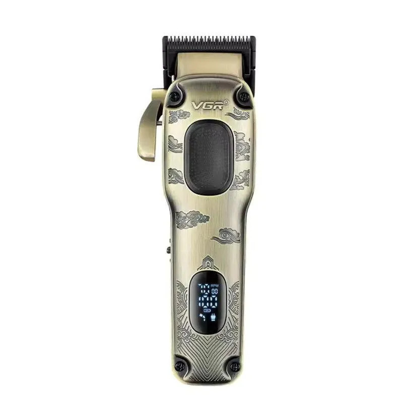 Машинка для стрижки аккумуляторная VGR V-027 8 Вт золотистая Київ - зображення 1