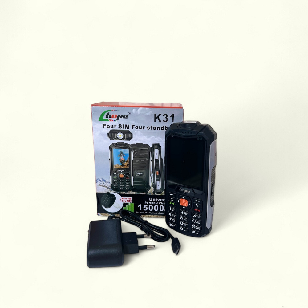 Кнопочный мобильный телефон на 4 сим карты AIEK Hope K31 Black Київ - зображення 6