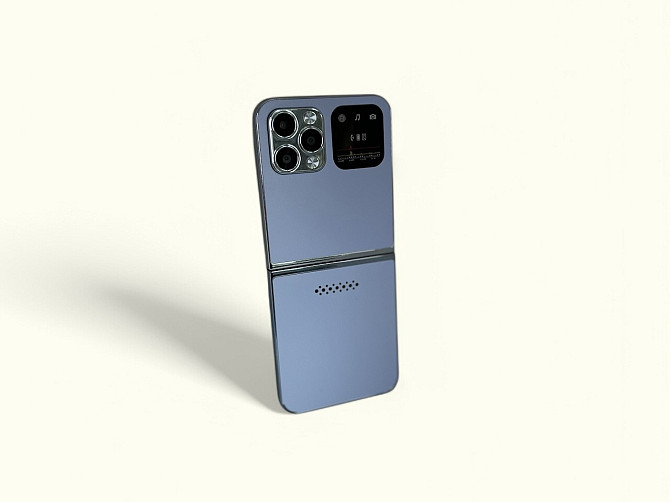 Кнопочный мобильный телефон раскладушка AIEK I16 Max на 4 сим карты Blue Київ - зображення 2