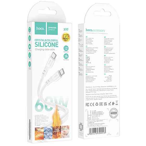Дата кабель Hoco X97 Crystal color Type-C to Type-C 60W (1m) Херсон
