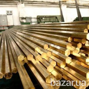 Шестигранник  латунный 24 мм  (ЛС59-1) Київ - зображення 1