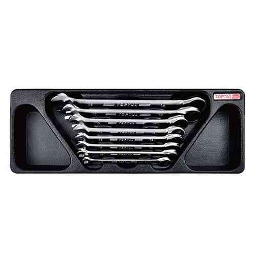 Набор комбинированных ключей трещоточных 8-19мм 8ед. (в ложементе) TOPTUL GAAT0817 Харьков