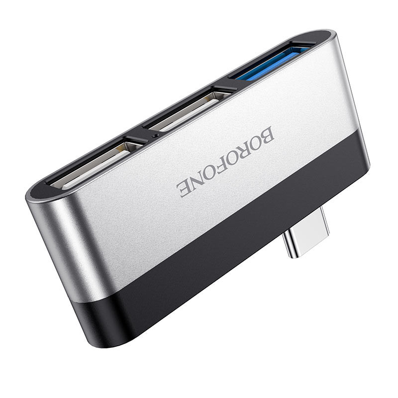Переходник HUB Borofone DH1 Type-C to USB 3.0 + 2xUSB 2.0 Херсон - зображення 3