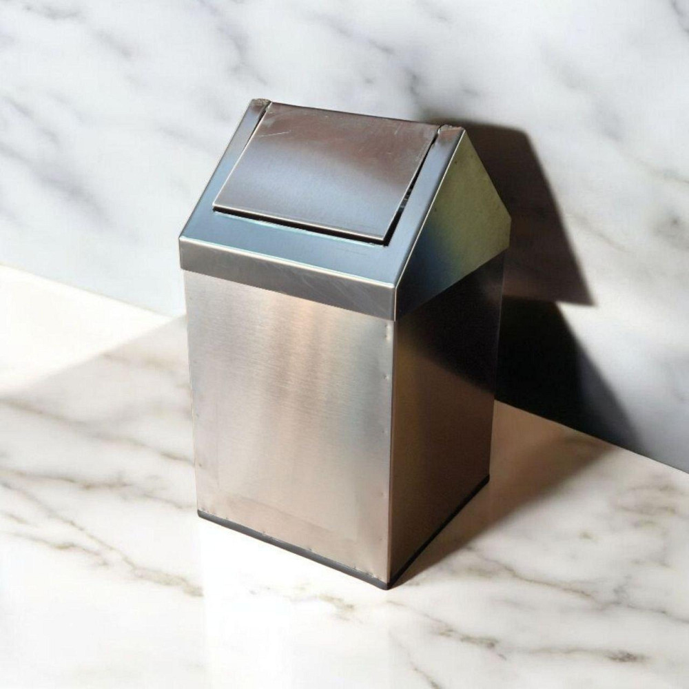 Мусорная корзина из нержавеющей стали с поворотной крышкой, 25л (0233) Киев - изображение 2