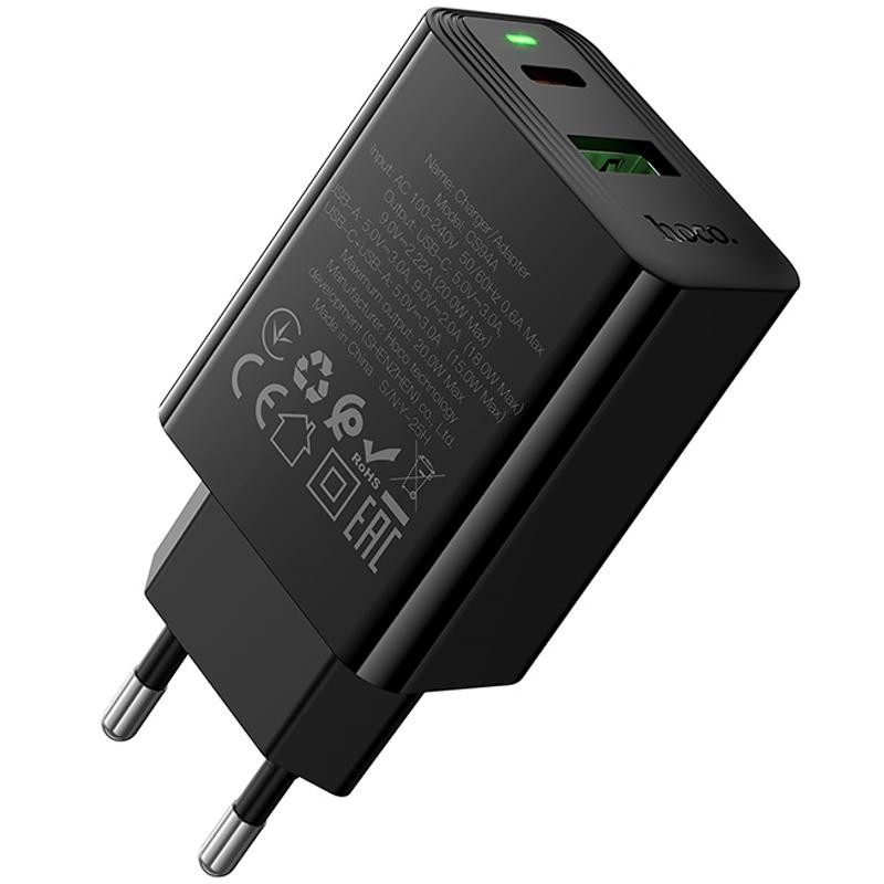 СЗУ Hoco CS94A Leader PD20W+QC3.0 (1USB-A/1C) Херсон - зображення 4