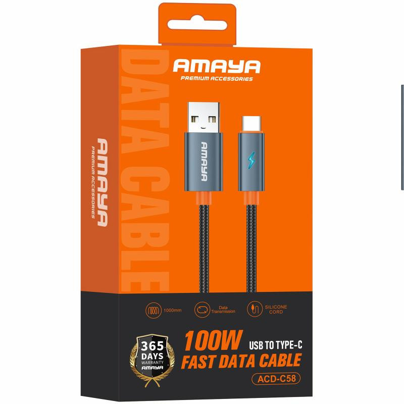 Дата кабель Amaya 58C USB to Type-C 100W (1m) Херсон - изображение 2
