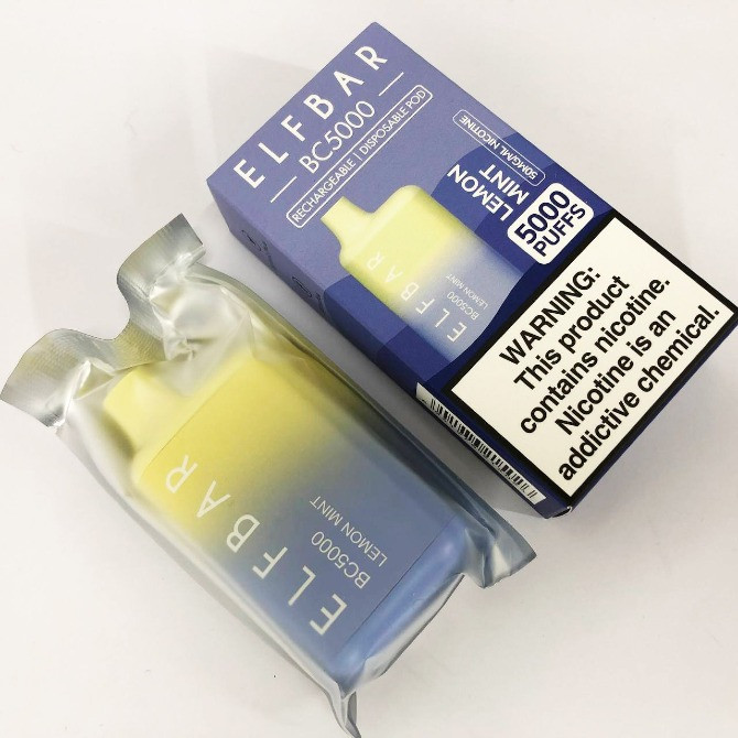 Електрона сигарета ELF BAR 5000 тяг (Лимон М'ята) Киев - изображение 7