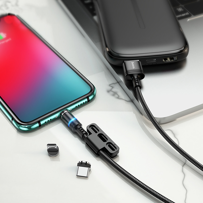 Уценка Дата кабель Hoco DU42 Magnetic 3in1 Lightning-microUSB-Type-C (1m) Херсон - изображение 7