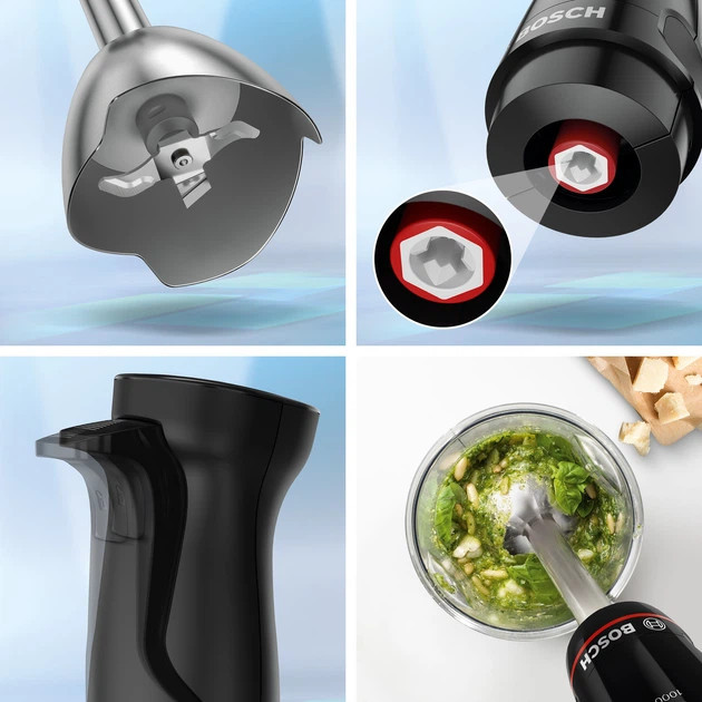 Блендер погружной Bosch MSM4B670 1000 Вт черный Київ - зображення 8