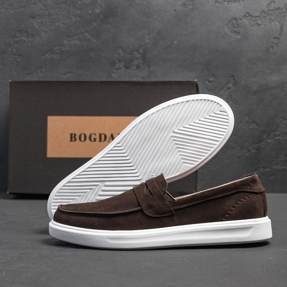 Мужские кожаные лоферы Urban Style Chocolate Київ - зображення 6