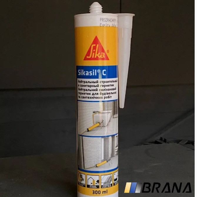 Герметик силіконовий нейтральний Sikasil-C прозорий 300 мл Вишневе - зображення 1