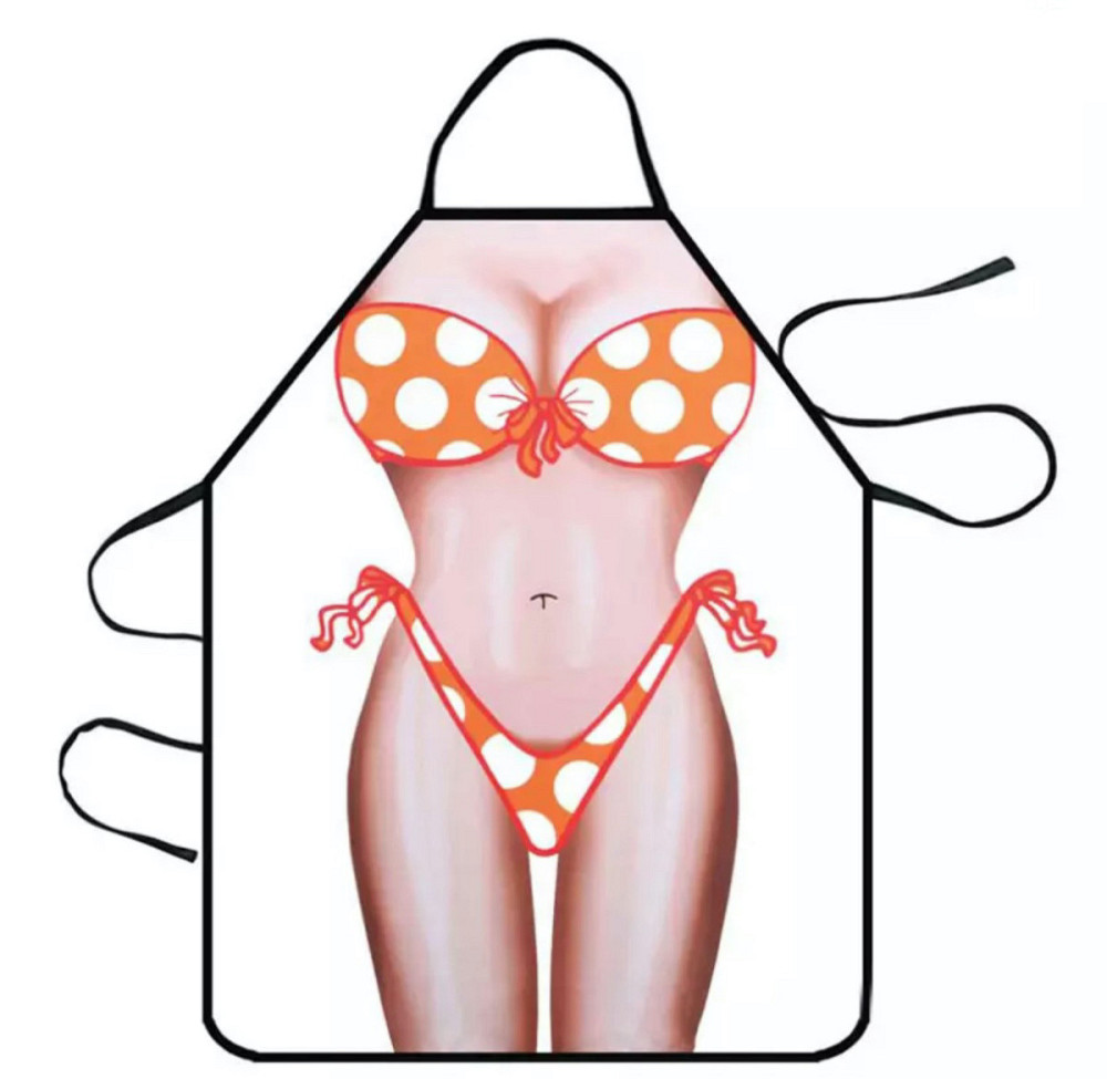 Фартух із приколом Леді купальник у горошок 5574 71х54,5х0,2 см Київ - зображення 1