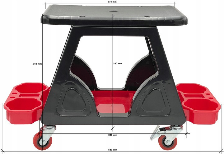 Стул пластиковый многофункциональный для автосервиса G.I.KRAFT GI36001 Харків - зображення 7