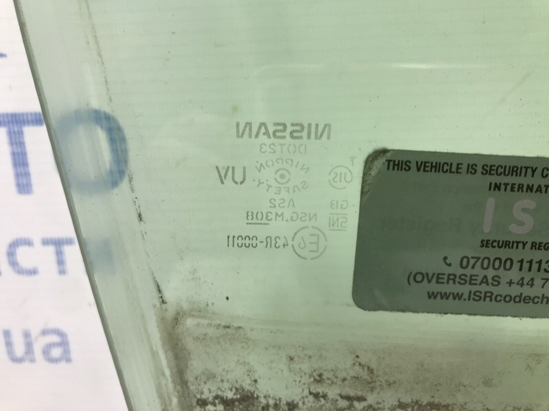 Стекло двери переднее правое Nissan X-Trail T32 1.6 DIESEL R9M 2014 (б/у) Київ - зображення 3