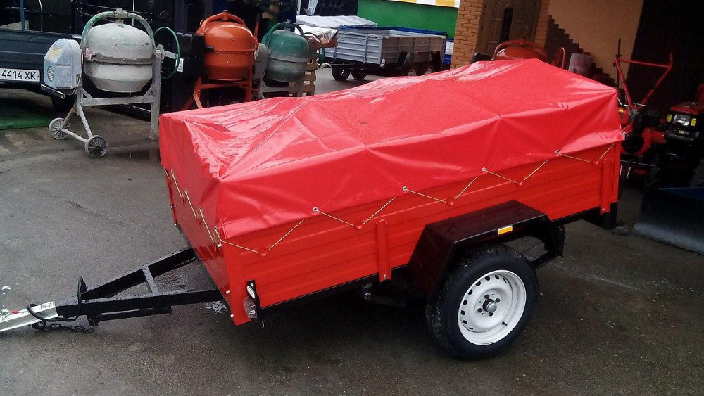 Тент на легковий причіп АМС 2,00 х 1,20 ПВХ Єврофура Барышевка - изображение 3