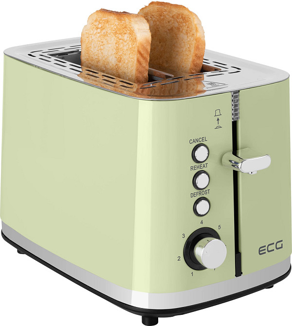Тостер ECG ST 2766 Vintage Olive 925 Вт оливковый Киев - изображение 8