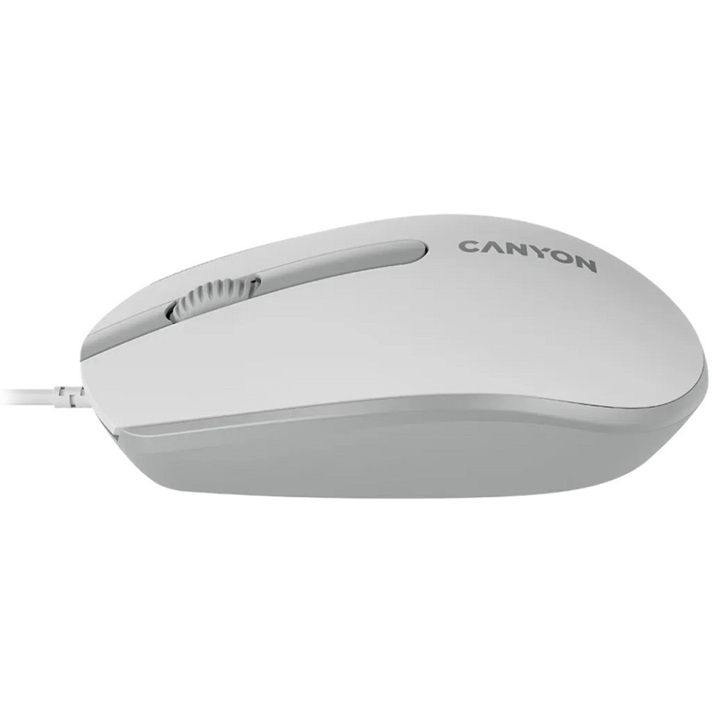 Мышь компьютерная проводная Canyon M-10 White/Gray CNE-CMS10WG светло-серая Киев - изображение 5