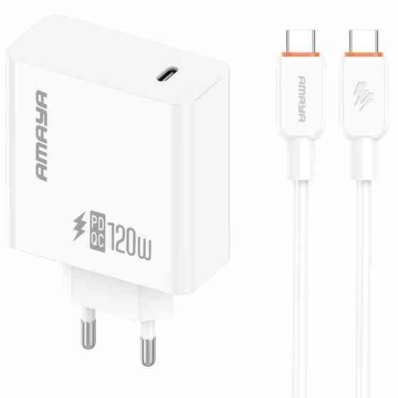 СЗУ Amaya E73S PD120W (1USB-C) + кабель Type-C to Type-C Херсон