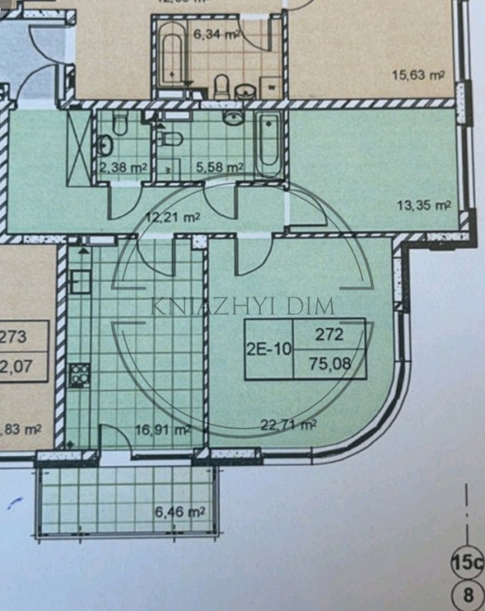 2 комн. разд. на Киквидзе ЖК 52 Жемчужина м. Дружбы народов № 21137539 Київ - зображення 2