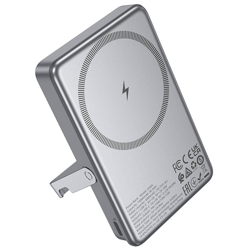 Портативное ЗУ Power Bank Hoco Q36A Sunlight magnetic suction+holder PD20W с БЗУ 10000 mAh Херсон - зображення 4