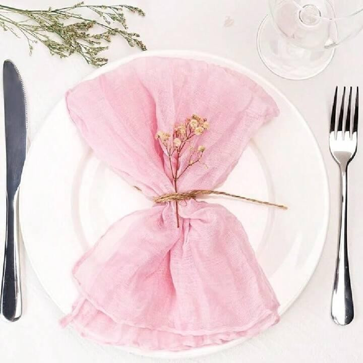 Салфетки Leeseph 50х50см нежно розовые 6 штук Одесса - изображение 4