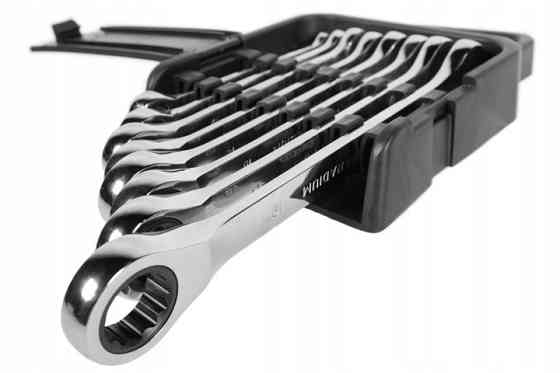 Набор ключей трещоточных комбинированных 8-19мм 8ед. СТАНДАРТ NGW8ST Харків