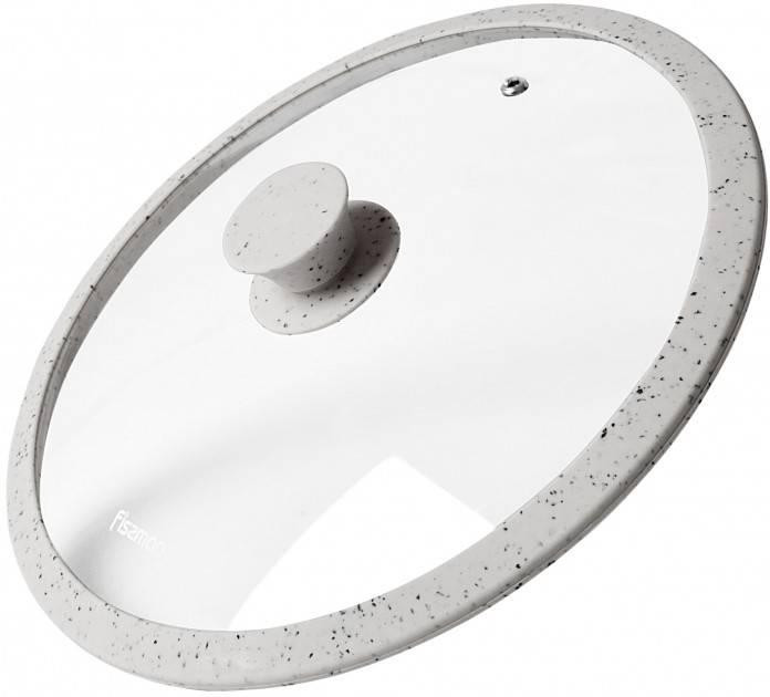 Кришка скляна Fissman Arcades FS-9997 26 см світло-сіра Київ - зображення 1