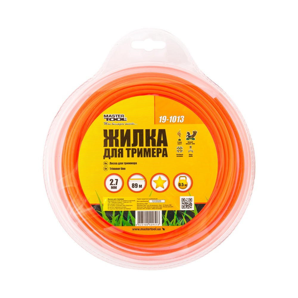 Леска для триммера MASTERTOOL ЗВЕЗДА 2,70 мм 89 м блистер 19-1013 Харків - зображення 2