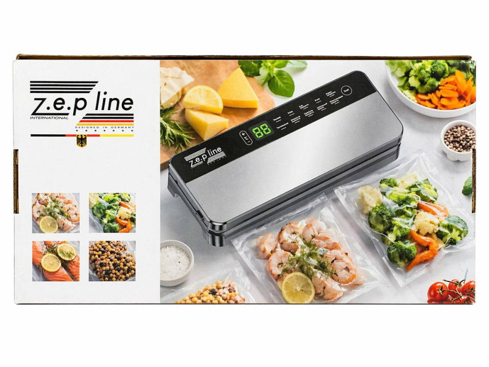 Вакууматор с 20 вакуумными пакетами и рулоном Zepline ZP-00360 200 Вт серебристый Київ - зображення 7