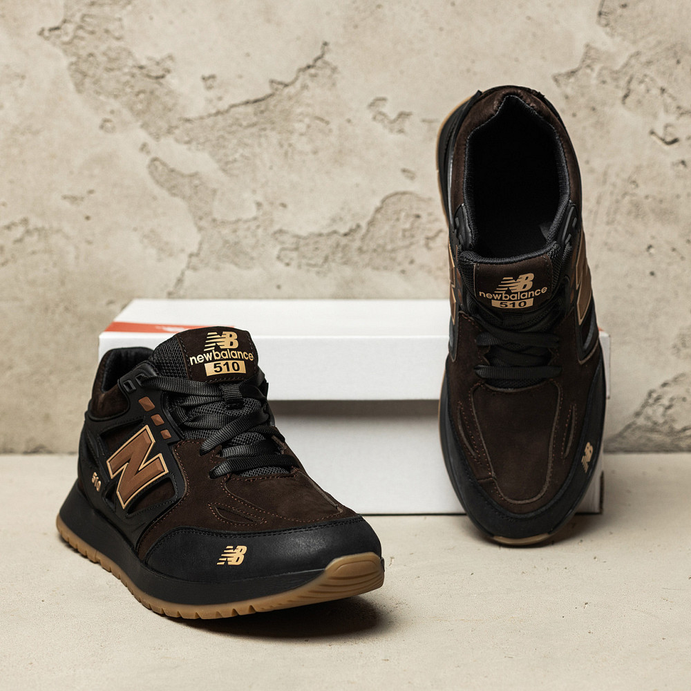 Мужские кожаные кроссовки NB Clasic Brown Київ - зображення 7