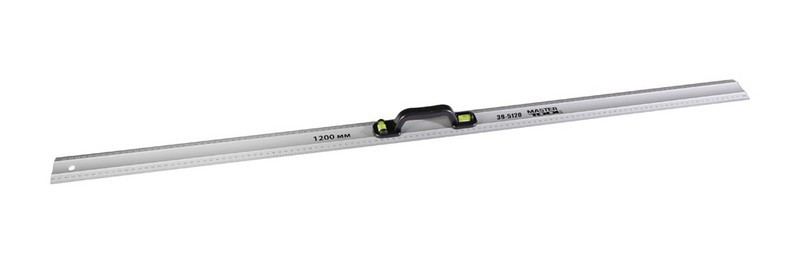 Линейка строительная алюминиевая MASTERTOOL 120 см с ручкой 2 капсулы 39-5120 Харьков - изображение 1
