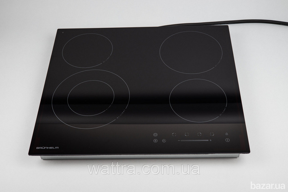 Стеклокерамическая варочная поверхность Grunhelm GPC 725 BE (4 конфорки, электро, стеклокерамика) Київ - зображення 3