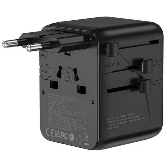 Сетевой универсальный переходник WIWU UA010 Warrior GaN 45W + 2USB-A/3C Херсон