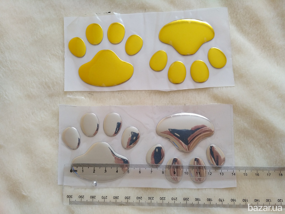 Наклейка на авто Наклейка на авто Следы Золото Борисполь - изображение 2