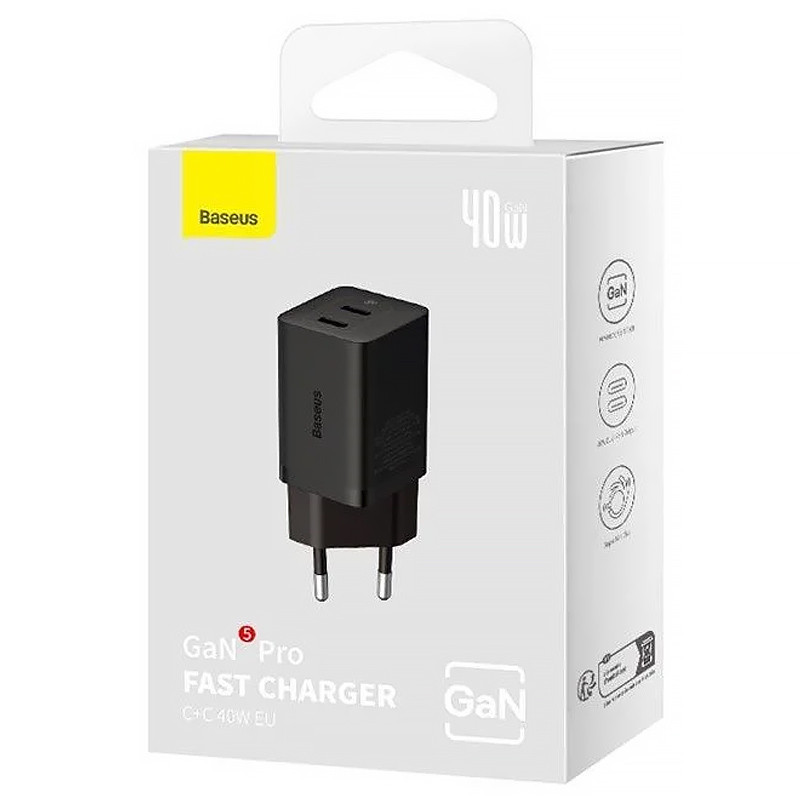 СЗУ Baseus GaN5 Pro OS + Type-C to Type-C 40W (CCGP18010) Херсон - изображение 6