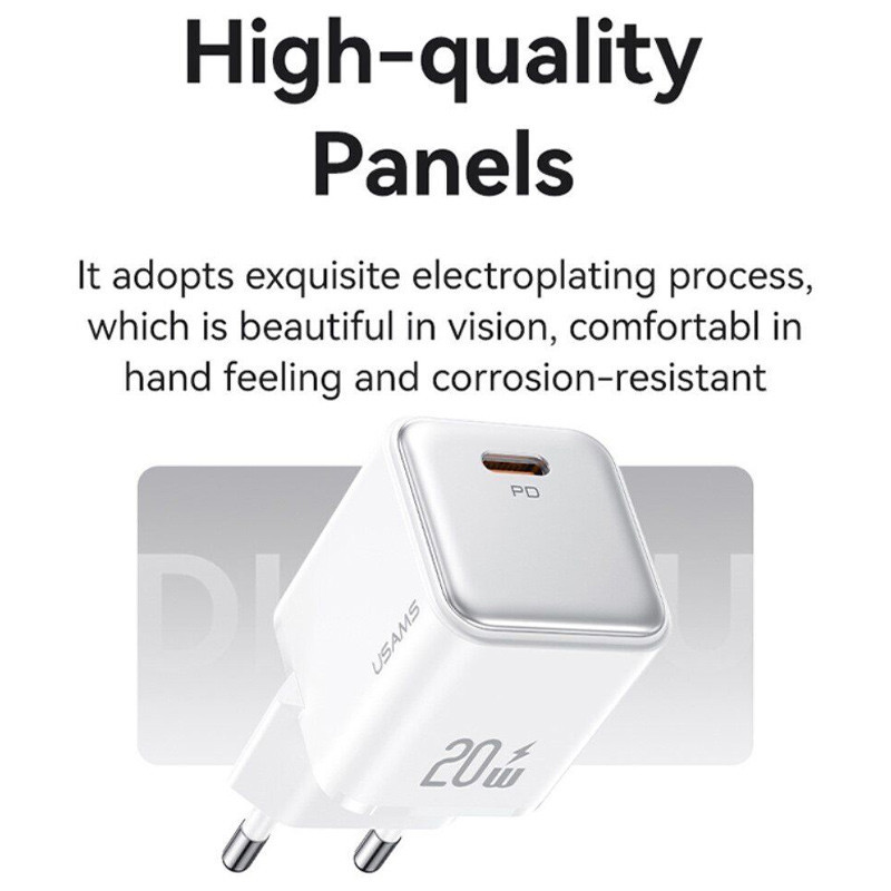 СЗУ Usams US-CC186 PD30W (1USB-C) + кабель Type-C to Lightning Херсон - изображение 6