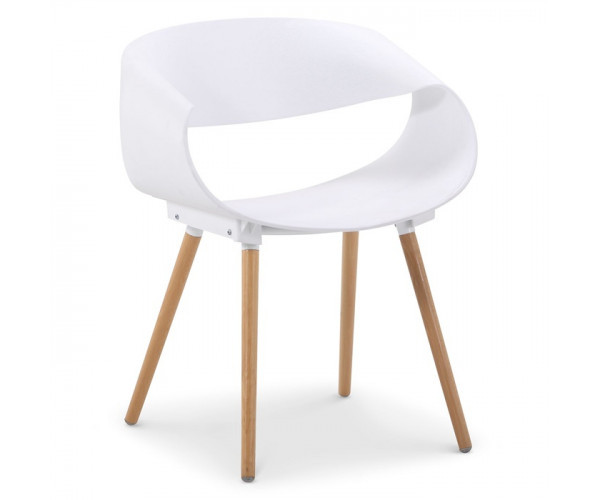 Стілець Берта пластиковий білий Днепр - изображение 1