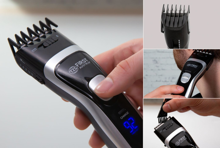 Машинка для стрижки волос в наборе First FA-5676-6 3 Вт черная Київ - зображення 3